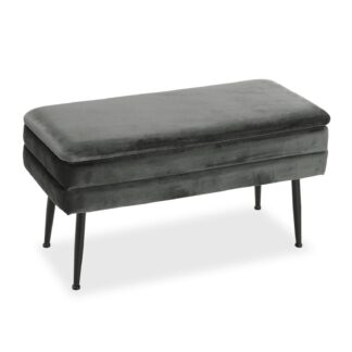 PIE DE CAMA GRIS OSCURO