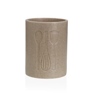 PORTAUTENSILIOS GRANDE COCINA BEIGE