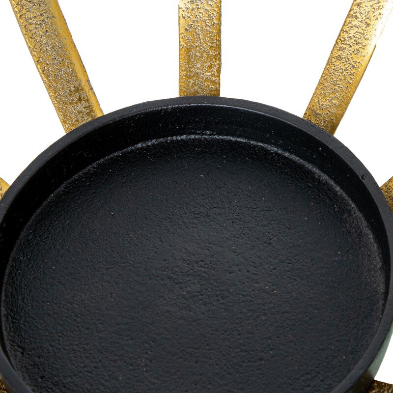 Portavelas Aluminio Oro/negro Ø31x23cm Para Velas Ø10,5cm - Image 5