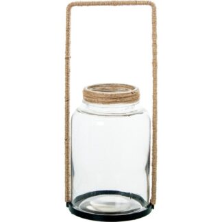 Portavelas Cristal C/asa Ø13x33cm