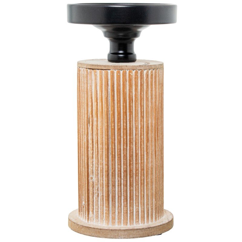 Portavelas Madera/metal Ø11x23cm - Image 3