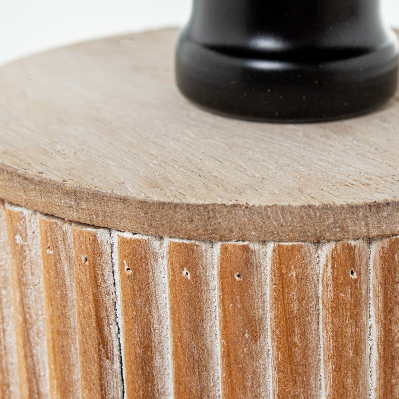 Portavelas Madera/metal Ø11x23cm - Image 5