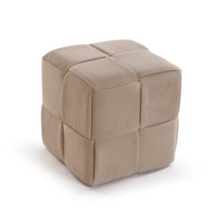 PUF CUADRADO CORDUROY BEIGE