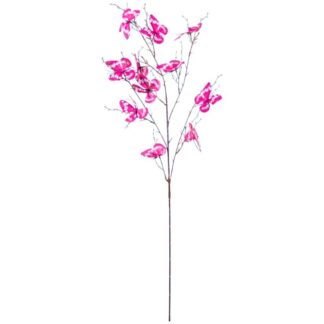 Rama Mariposas Fucsia Poliéster 92cm