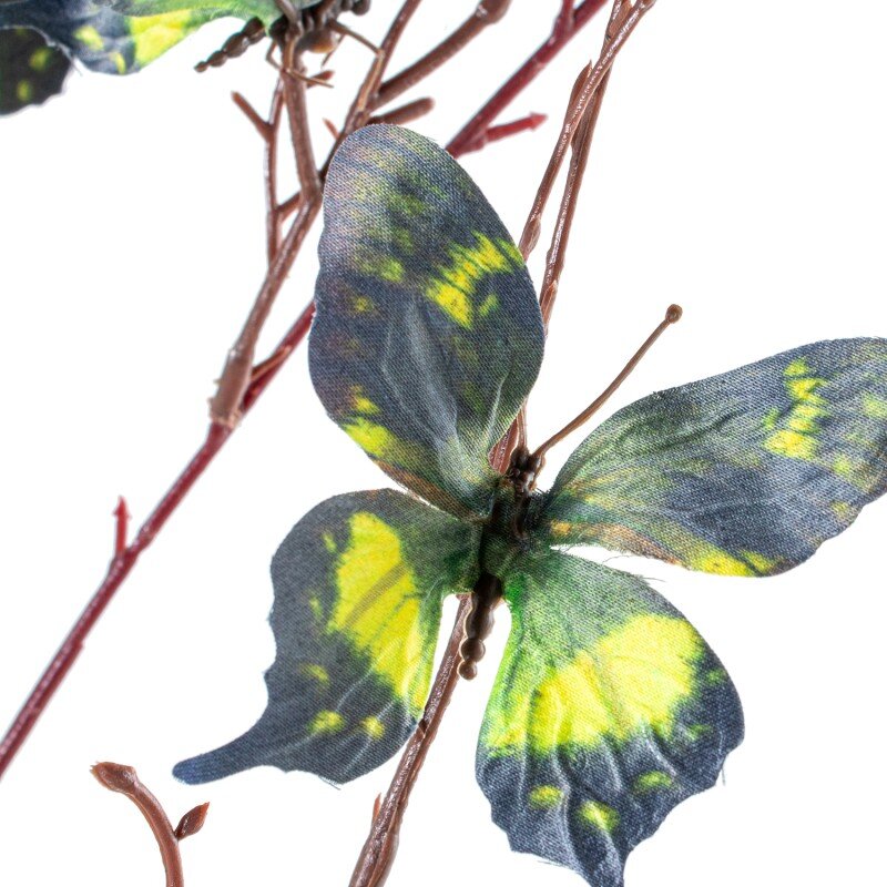 Rama Mariposas Verde/amarillas Poliéster 92cm - Image 2