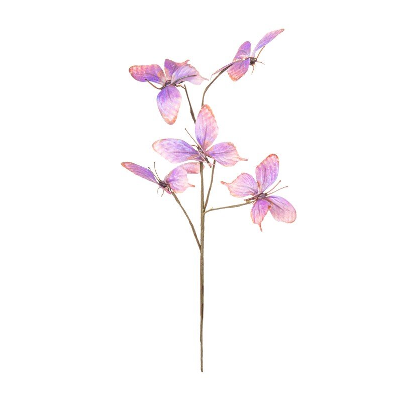 Rama Mariposas Violetas Poliéster 35cm