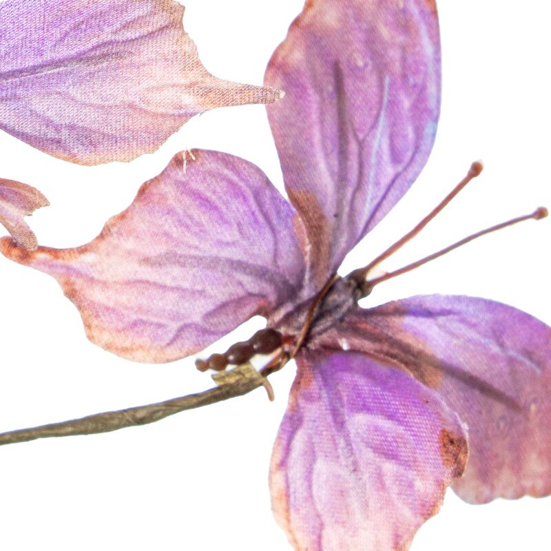 Rama Mariposas Violetas Poliéster 35cm - Image 2