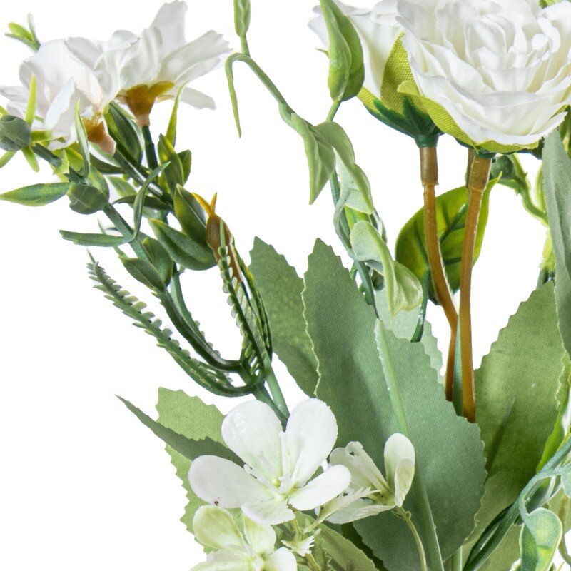 Ramo Flores Blancas Poliéster 27cm - Image 4