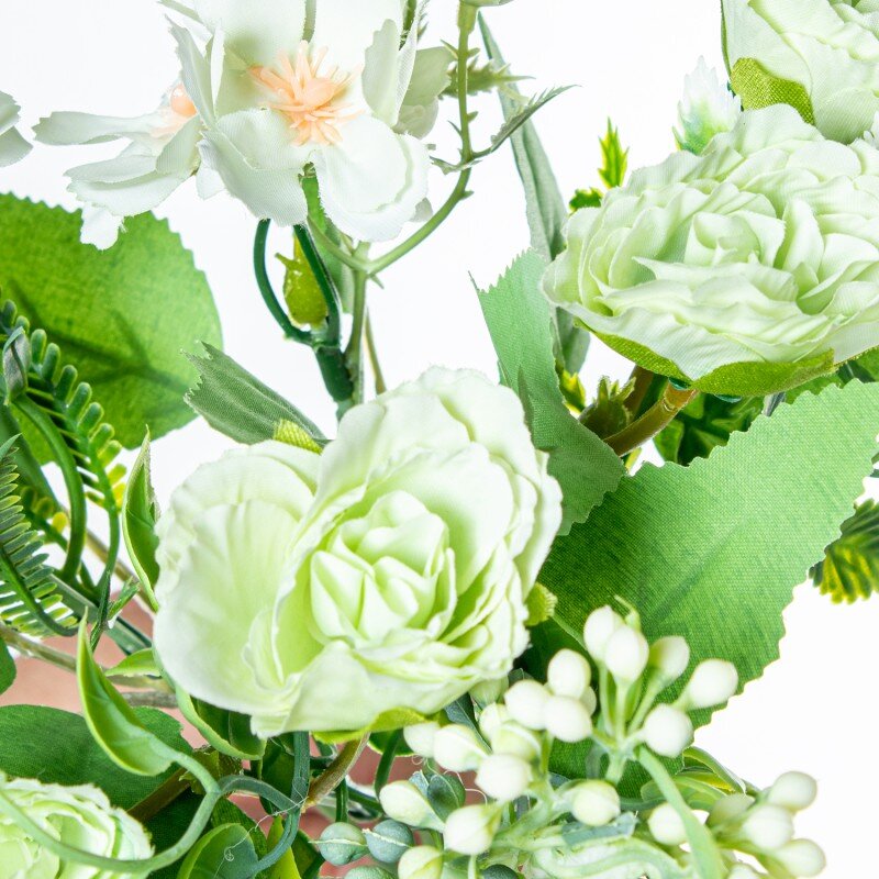 Ramo Flores Blanca/verdosa Poliéster 27cm - Image 3