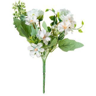 Ramo Flores Celestes Poliéster 27cm