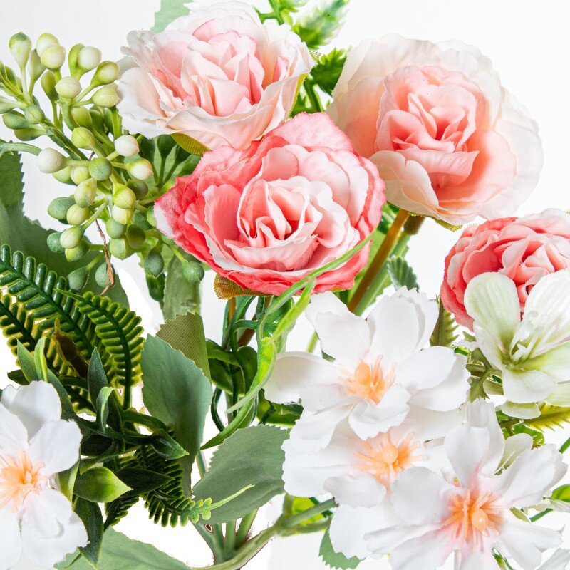 Ramo Flores Rosas Poliéster 27cm - Image 3