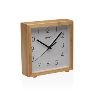 RELOJ DE MESA CUADRADO BLANCO 16CM