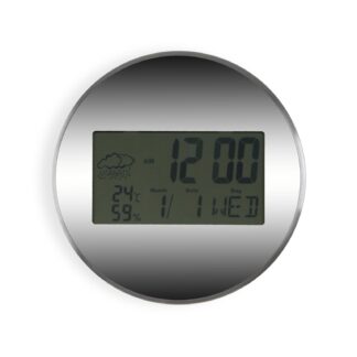 RELOJ DE PARED DIGITAL EFECTO METALICO