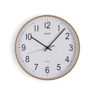 RELOJ PARED MADERA CLARA 35CM