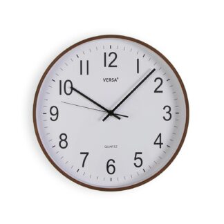 RELOJ PARED MADERA OSCURA 35CM