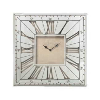 Reloj Pared Metal Cromado/cristal, Pila:1xaa,1,5v (no Inclu 49x4x49cm