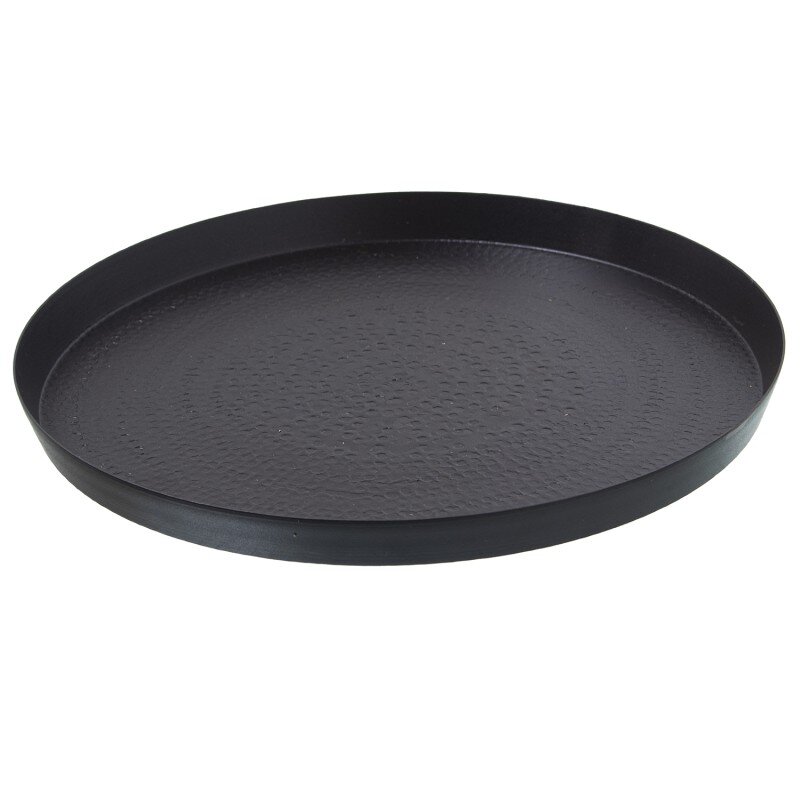 Set 2 Bandejas Aluminio Tallado Negro Ø23+ø38cm - Image 2
