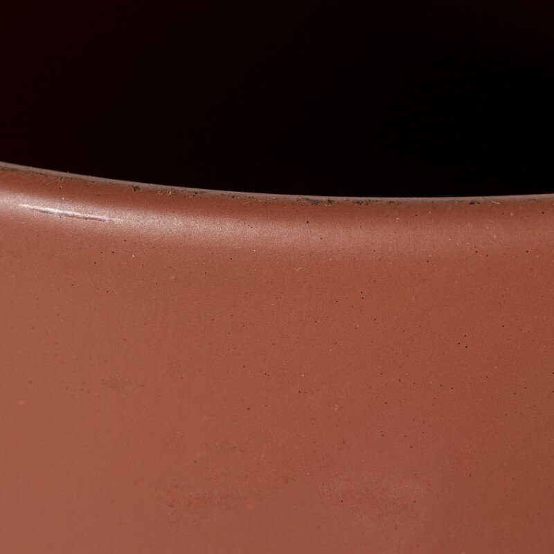 Set 2 Maceteros Metal Color Terracota/ Pie Negro Ø26x90+ø23x71cm - Image 4