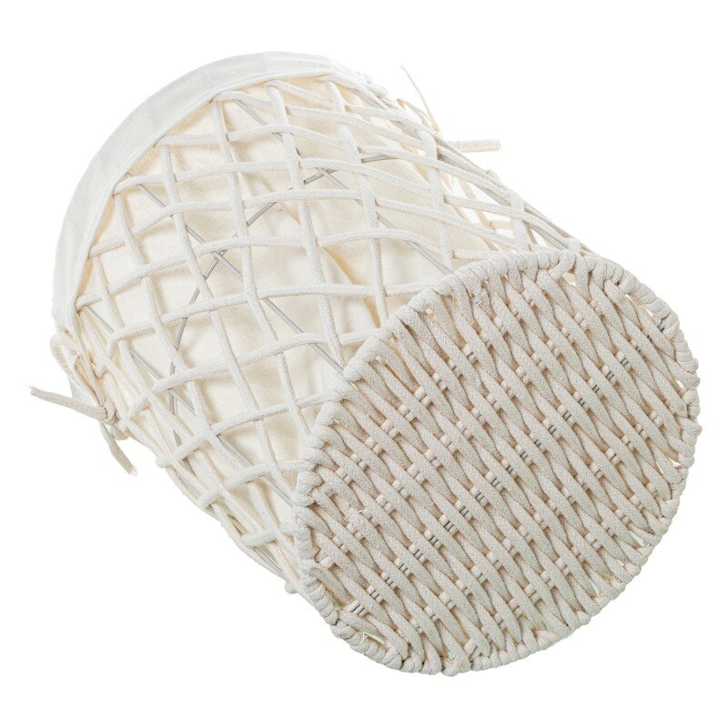 Set 3 Cestos Cuerda De Papel Blanco C/tela 70%+30% Alg./poli Ø43x51+ø38x45+ø33x39cm - Image 2