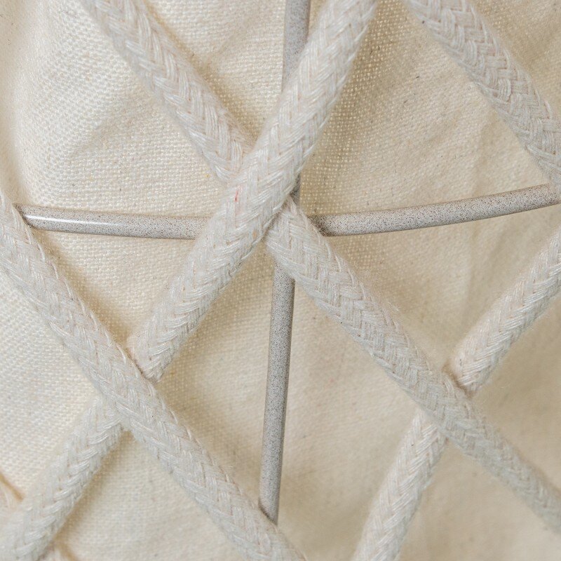 Set 3 Cestos Cuerda De Papel Blanco C/tela 70%+30% Alg./poli Ø43x51+ø38x45+ø33x39cm - Image 3