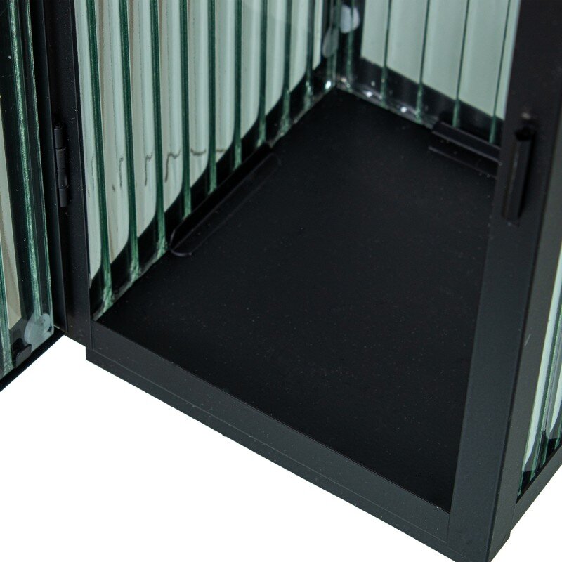 Set 3 Faroles Portavelas Metal Negro 11x10x22+13x12x32+17x16x40cm - Image 4