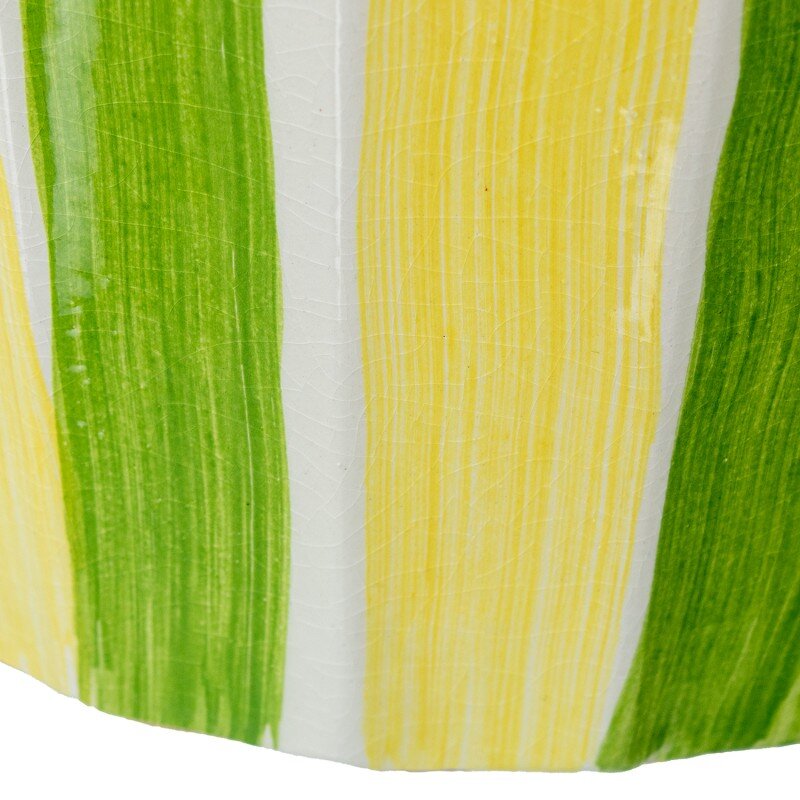 Set 3 Maceteros Cerámica Amarillo/verde Ø17x17+ø22x21+ø28x27cm - Image 4