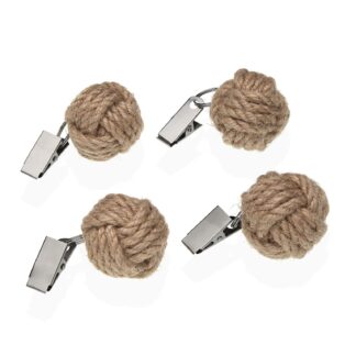 SET 4 PESOS MANTEL BOLAS RATTAN