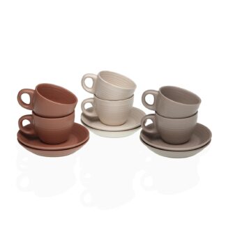 SET 6 TAZAS CAFÉ CON PLATO AWA