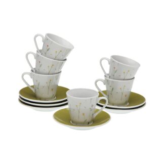 SET 6 TAZAS CAFE CON PLATO LAISON
