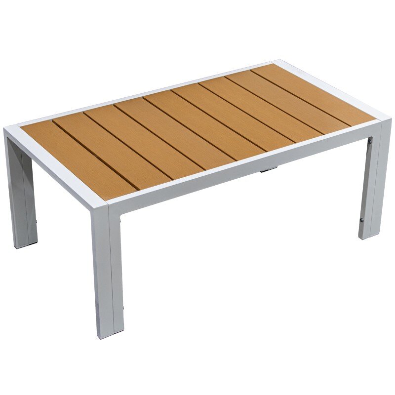 Set Sofá 2p+2 Sillones+mesa Aluminio Blanco Cojines Gris Sofá:116x71x68 Mesa:98x54x39c - Image 8