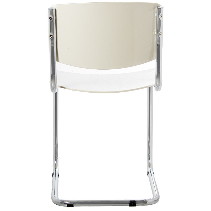 Silla Abs Blanca Patas Metal Cromado 43x57x81cm Alt. Asiento:47cm - Image 3