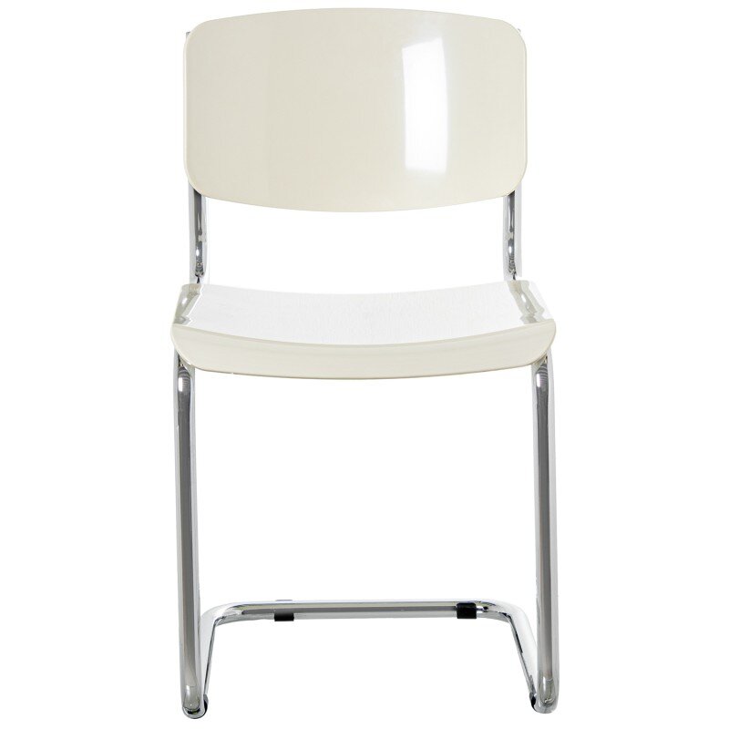 Silla Abs Blanca Patas Metal Cromado 43x57x81cm Alt. Asiento:47cm - Image 4