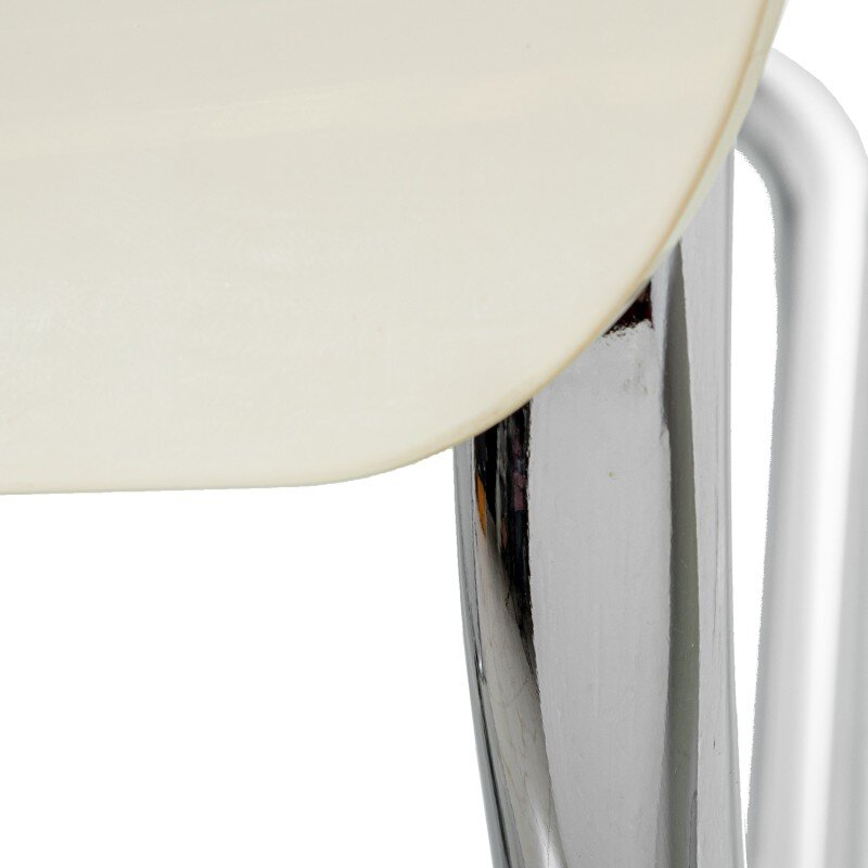 Silla Abs Blanca Patas Metal Cromado 43x57x81cm Alt. Asiento:47cm - Image 5
