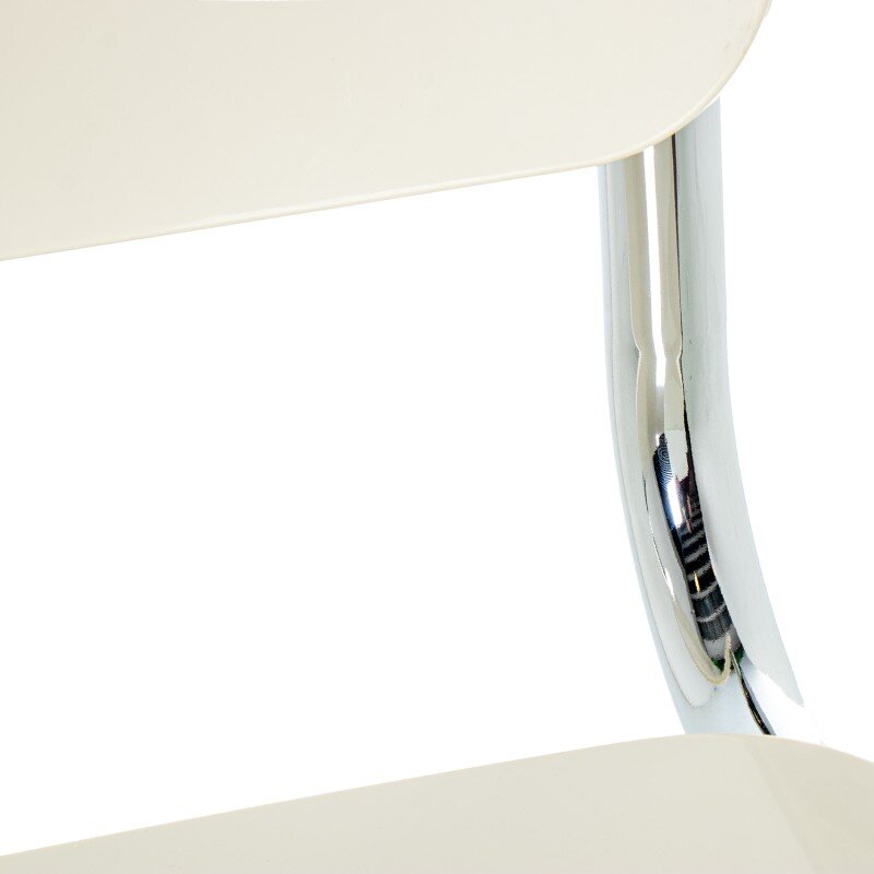 Silla Abs Blanca Patas Metal Cromado 43x57x81cm Alt. Asiento:47cm - Image 7