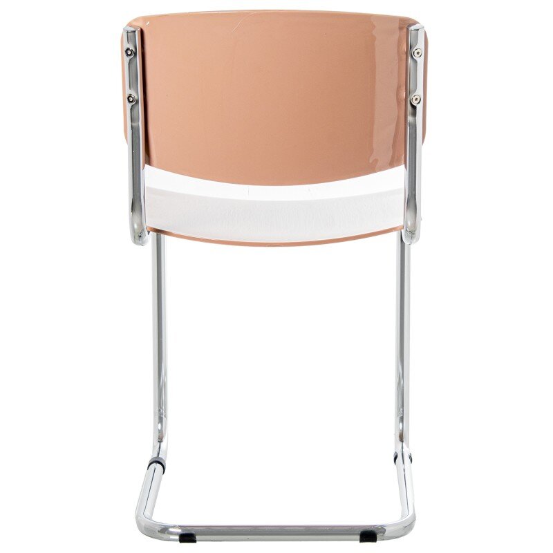 Silla Abs Rosa Patas Metal Cromado 43x57x81cm Alt. Asiento:47cm - Image 3