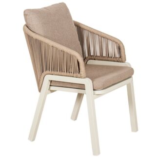 Silla Exterior Aluminio/cuerda Topo C/cojín 57,5x62x84,5cm