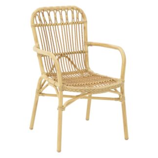 Silla Exterior Aluminio/ratán Natural 55x70x89cm Apilable