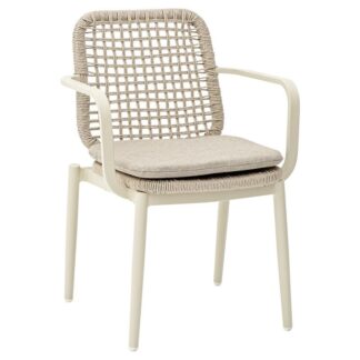 Silla Exterior Aluminio/ratán Sintético Topo +91989 57x59x83,5cm Apilable