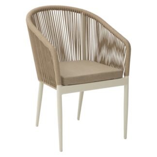 Silla Exterior Alumino/cuerda Topo C/cojín +74732 56x63x81cm Apilable