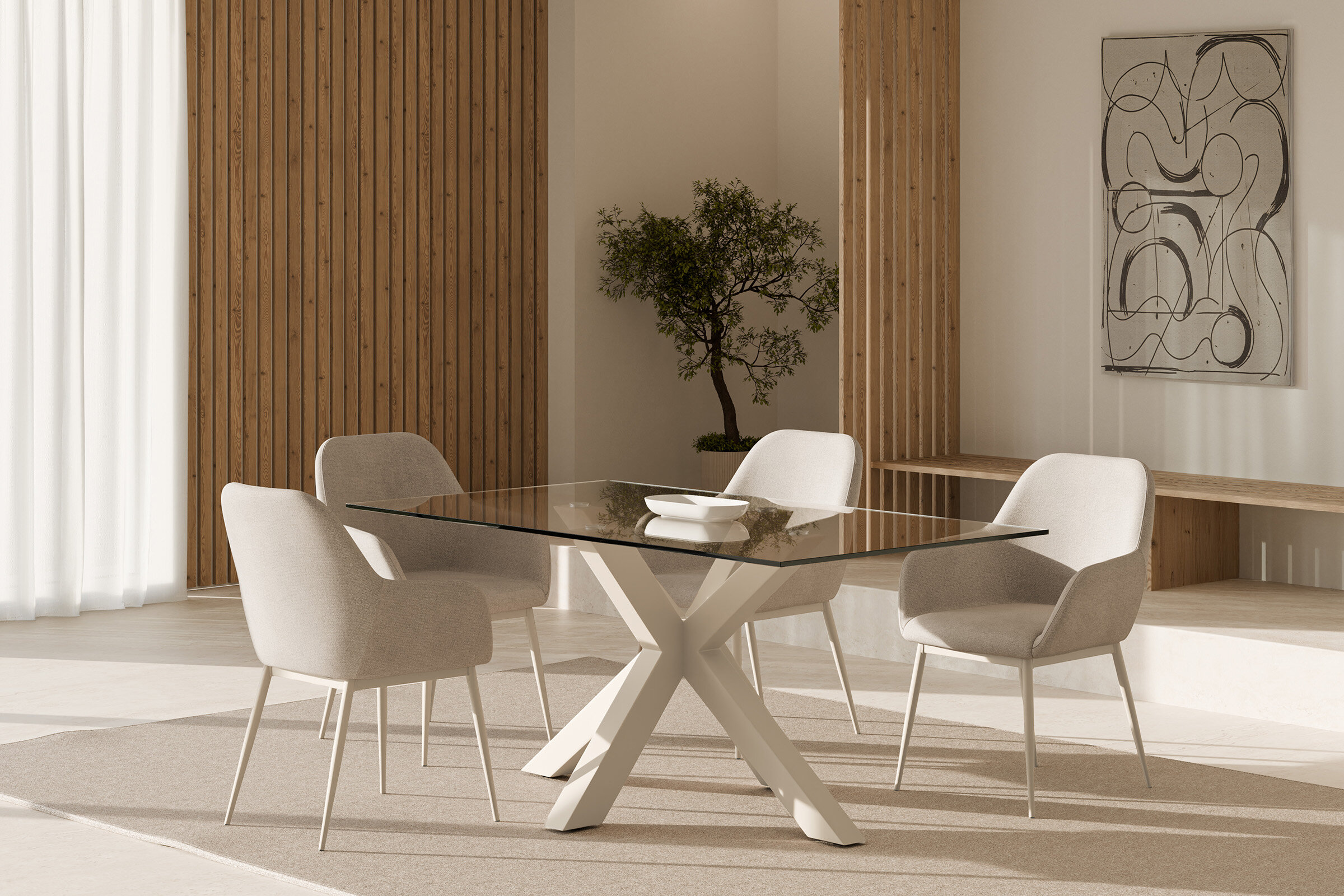 Silla ISABELLA beige (pata beige)