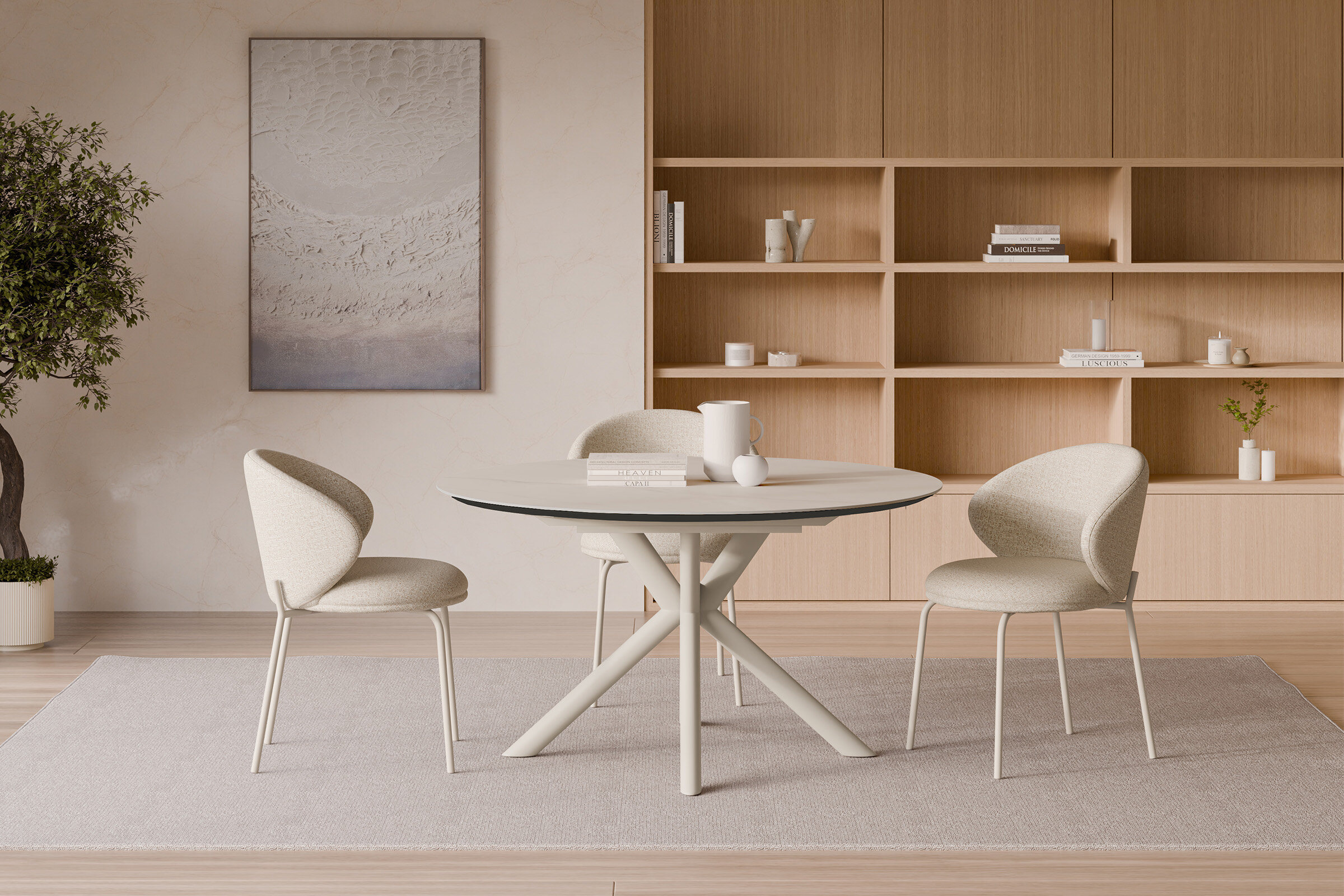 Silla LISBET beige (pata beige)