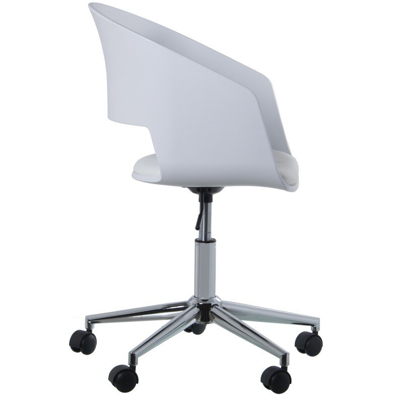 Silla Pp Blanco C/ruedas, Giratoria, Altura Ajustable 62x62x77/87cm,alt.asnto:40/50 - Image 2