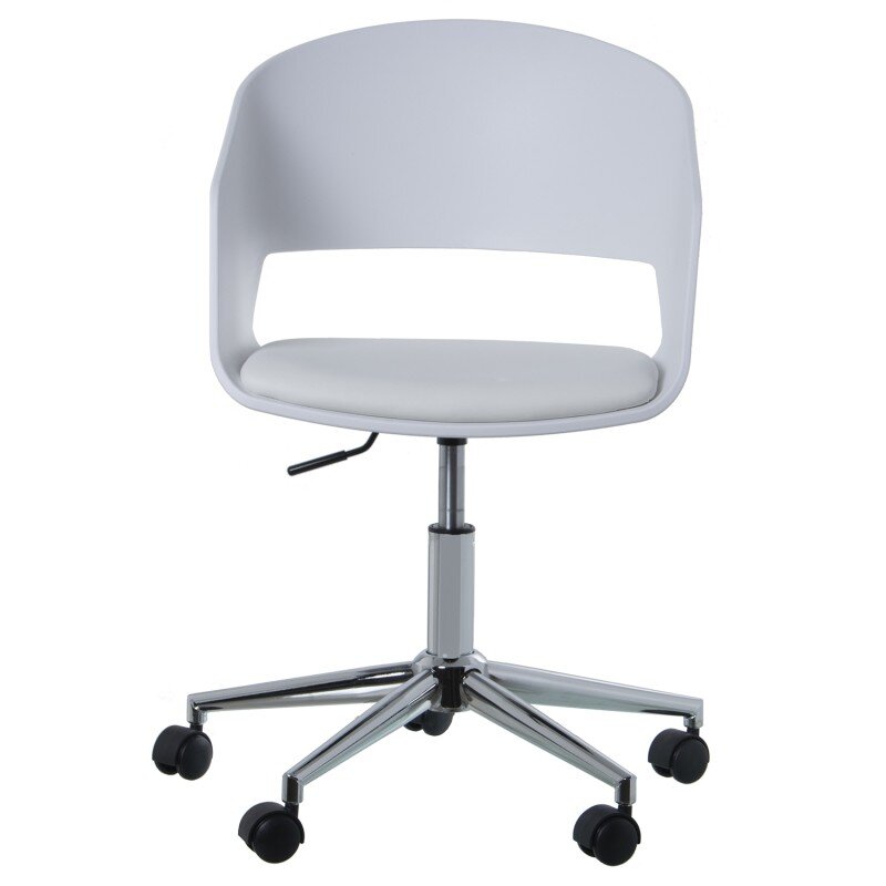 Silla Pp Blanco C/ruedas, Giratoria, Altura Ajustable 62x62x77/87cm,alt.asnto:40/50 - Image 3