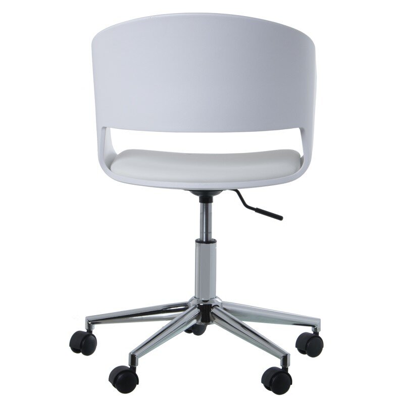 Silla Pp Blanco C/ruedas, Giratoria, Altura Ajustable 62x62x77/87cm,alt.asnto:40/50 - Image 6