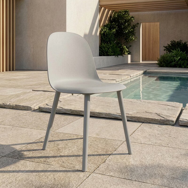 Silla Pp Gris 45x49x81cm Alt. Asiento:46cm - Image 2
