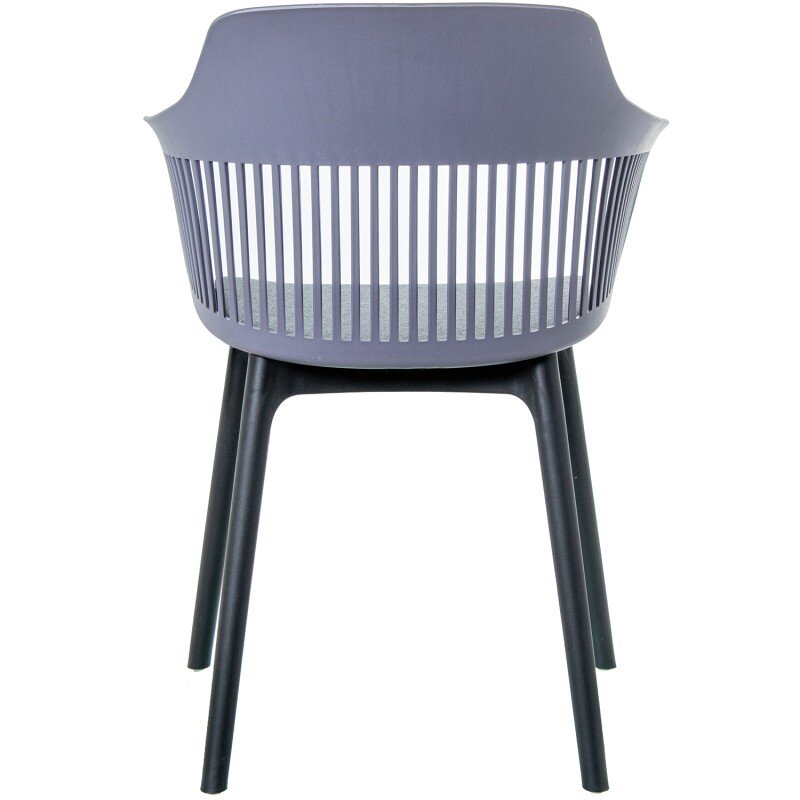 Silla Pp Gris Oscura C/cojín Pu 58x54x83cm Alt. Asiento:48cm - Image 3