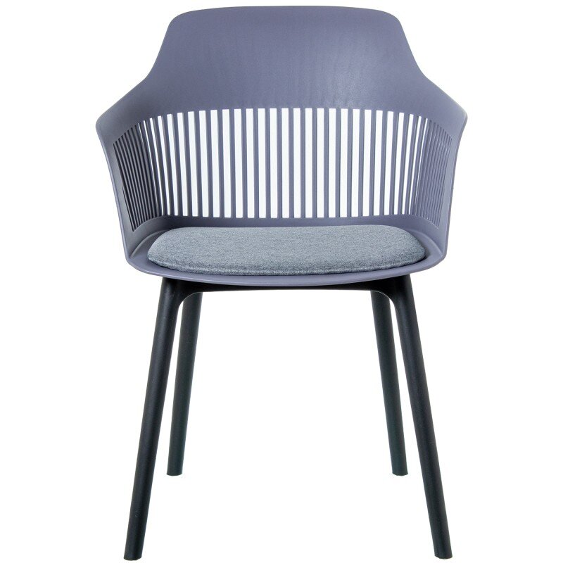 Silla Pp Gris Oscura C/cojín Pu 58x54x83cm Alt. Asiento:48cm - Image 4