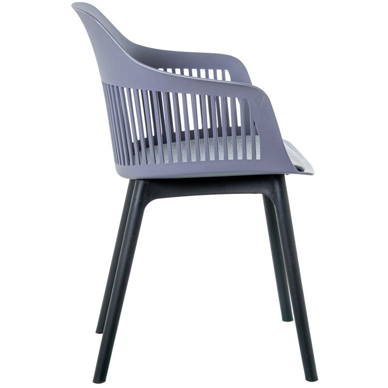 Silla Pp Gris Oscura C/cojín Pu 58x54x83cm Alt. Asiento:48cm - Image 8