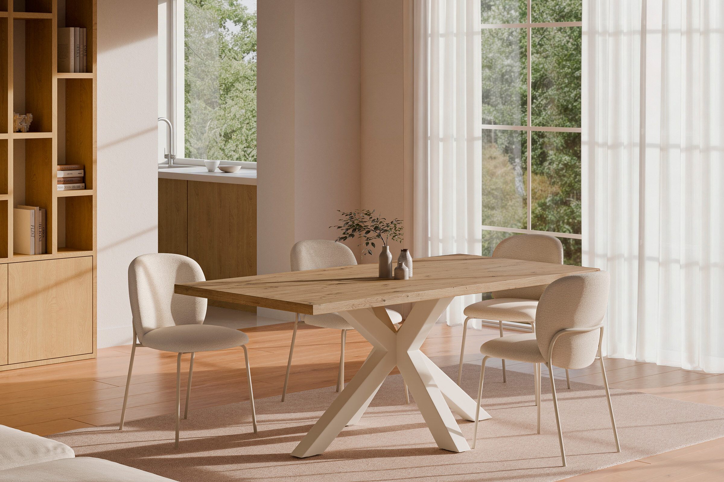 Silla RIONA beige (pata beige)