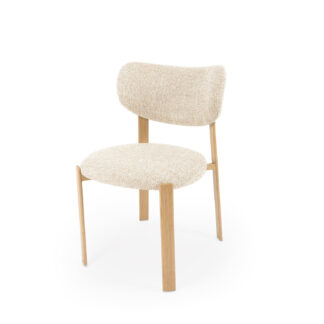 Silla RUMI beige (pata símil roble)